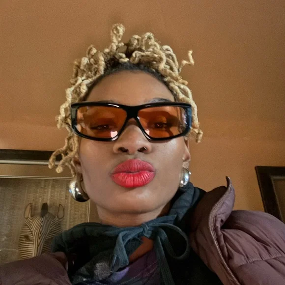 **COPY** Black & Red Marni shades with case.